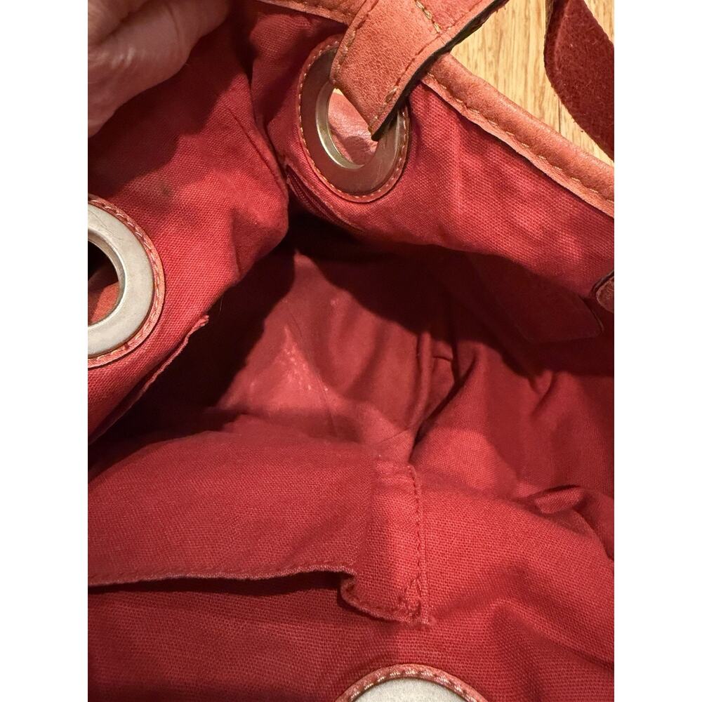 Fossil Vintage Red Soft Leather Purse Shoulder Bag Tote Double Handled Key - Picture 12 of 12